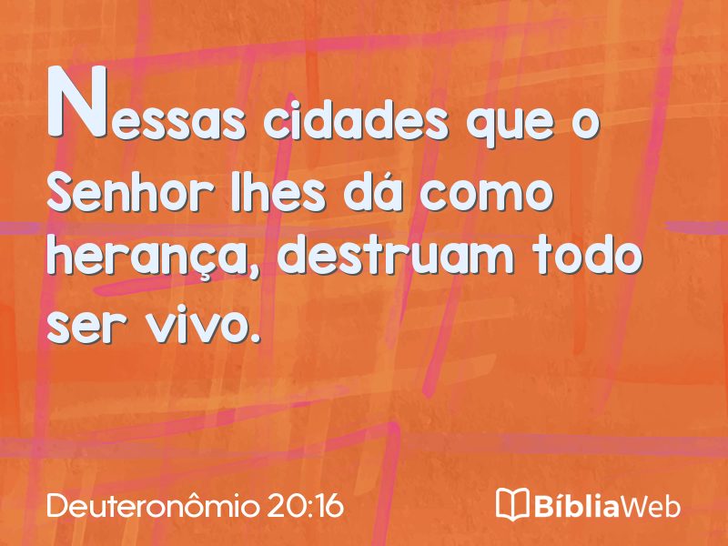 Deuteronômio 20:16 em imagem para compartilhar