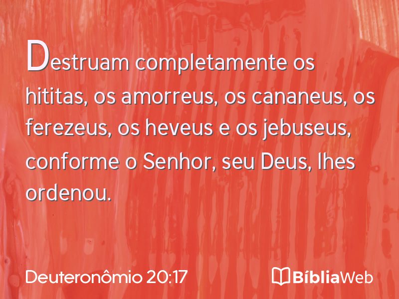 Deuteronômio 20:17 em imagem para compartilhar