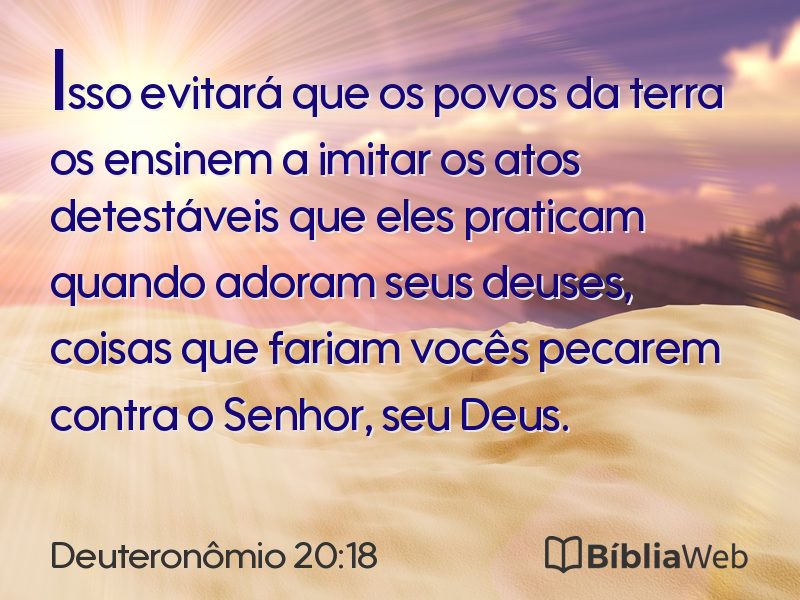 Deuteronômio 20:18 em imagem para compartilhar