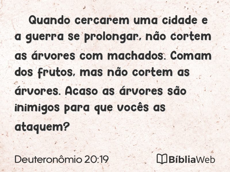 Deuteronômio 20:19 em imagem para compartilhar