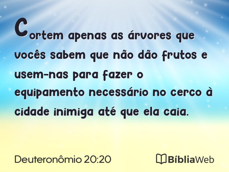 Deuteronômio 20:20 em imagem para compartilhar