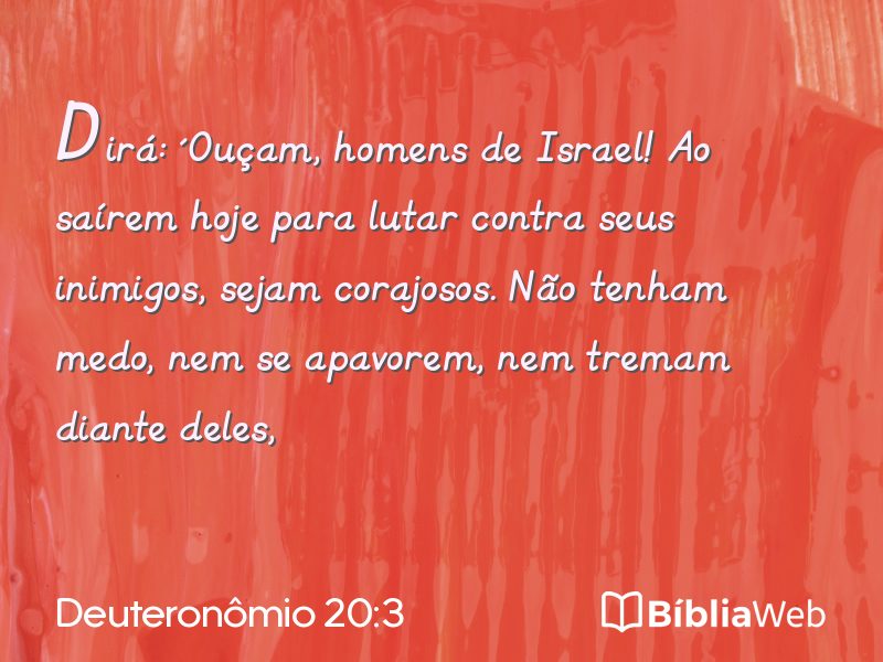 Deuteronômio 20:3 em imagem para compartilhar