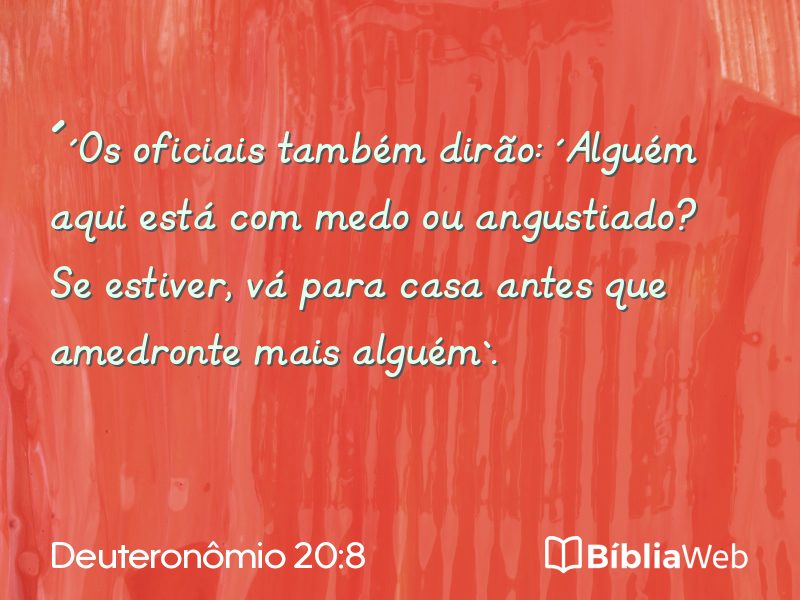 Deuteronômio 20:8 em imagem para compartilhar