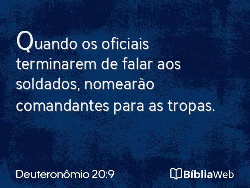Deuteronômio 20:9 em imagem para compartilhar