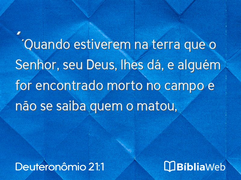 Deuteronômio 21:1 em imagem para compartilhar