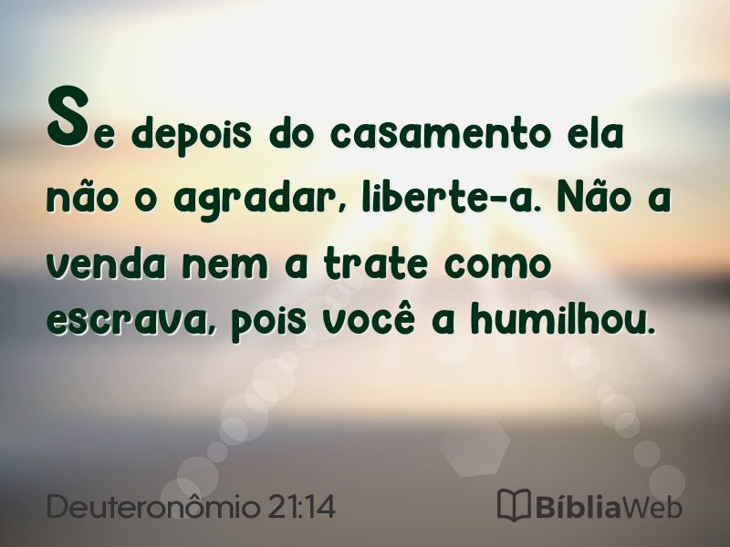 Deuteronômio 21:14 em imagem para compartilhar