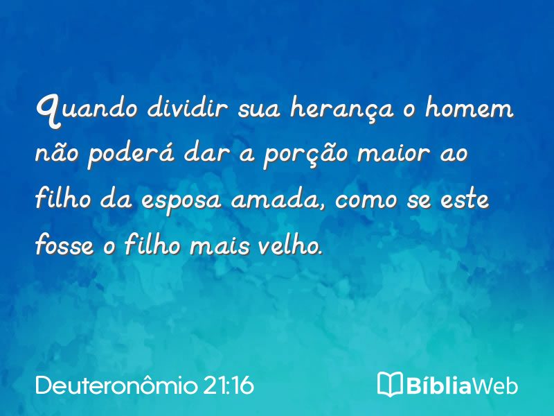 Deuteronômio 21:16 em imagem para compartilhar