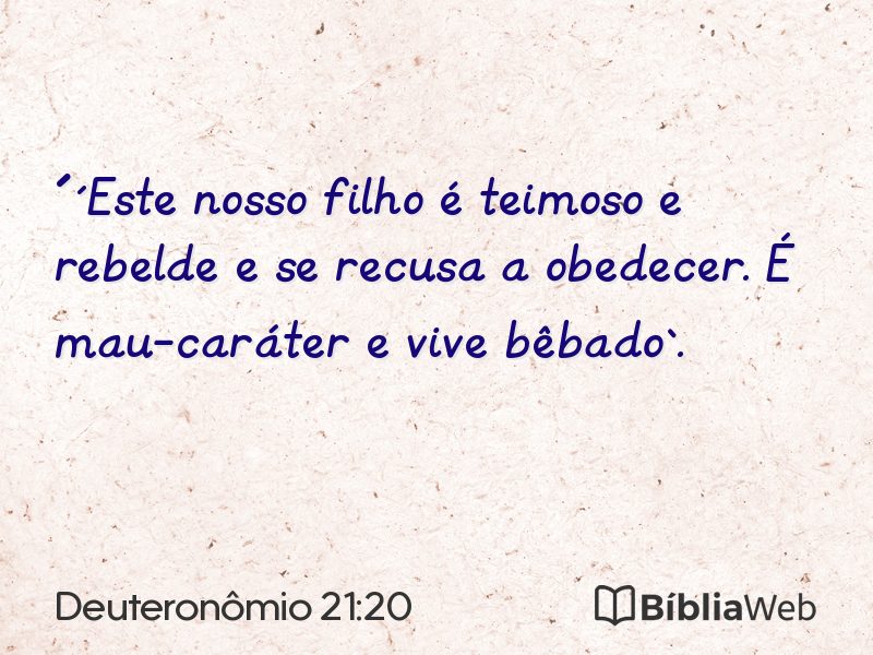 Deuteronômio 21:20 em imagem para compartilhar