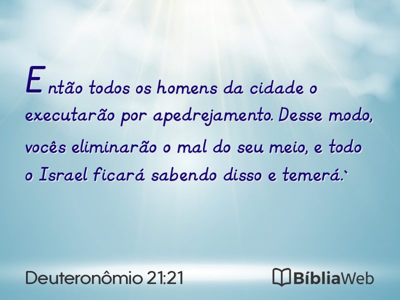 Deuteronômio 21:21 em imagem para compartilhar