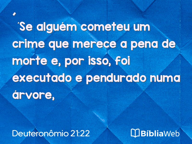 Deuteronômio 21:22 em imagem para compartilhar