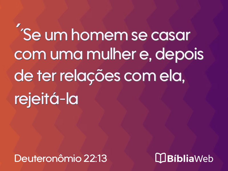 Deuteronômio 22:13 em imagem para compartilhar