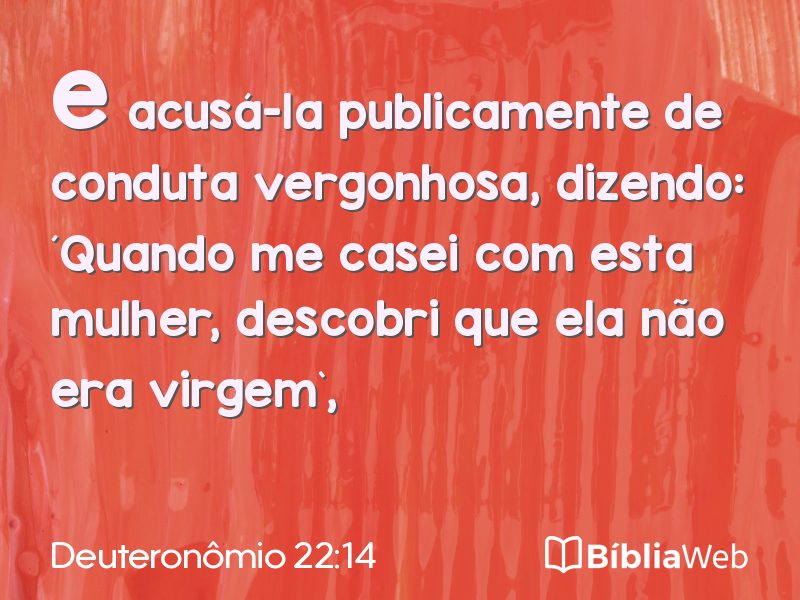 Deuteronômio 22:14 em imagem para compartilhar