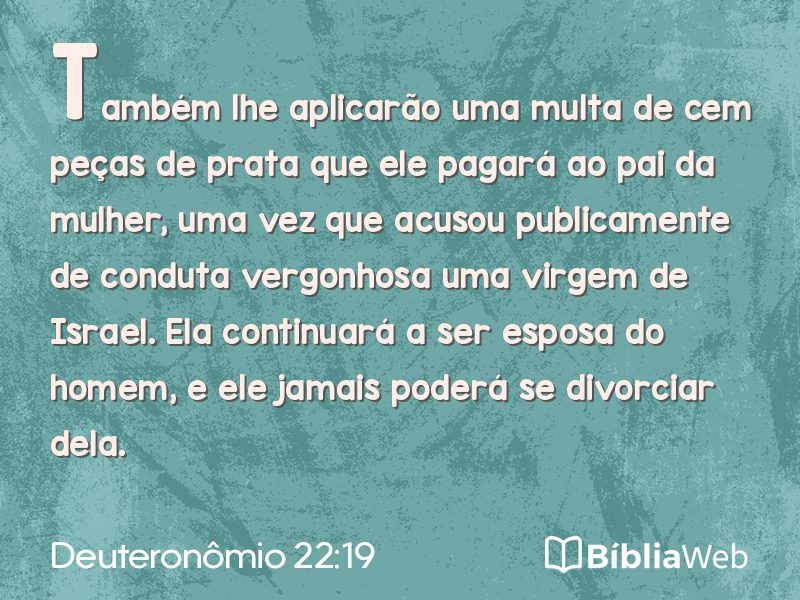 Deuteronômio 22:19 em imagem para compartilhar