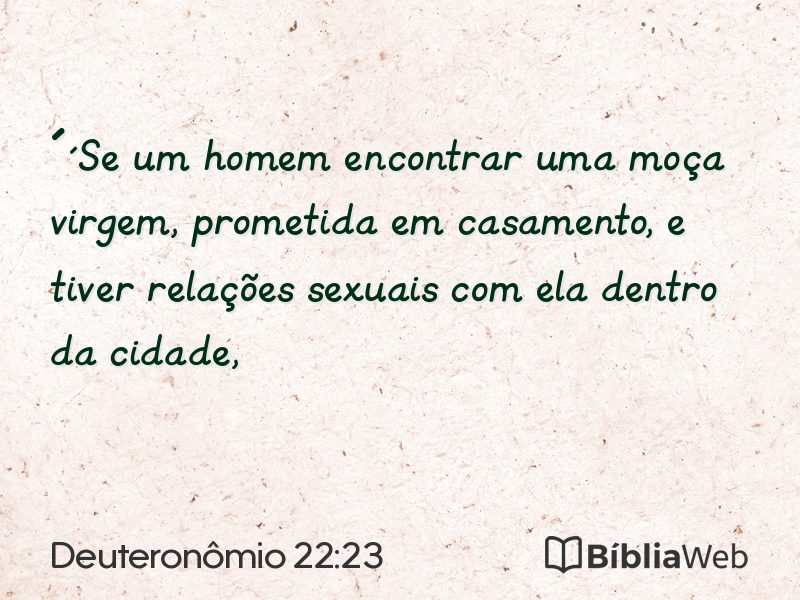 Deuteronômio 22:23 em imagem para compartilhar