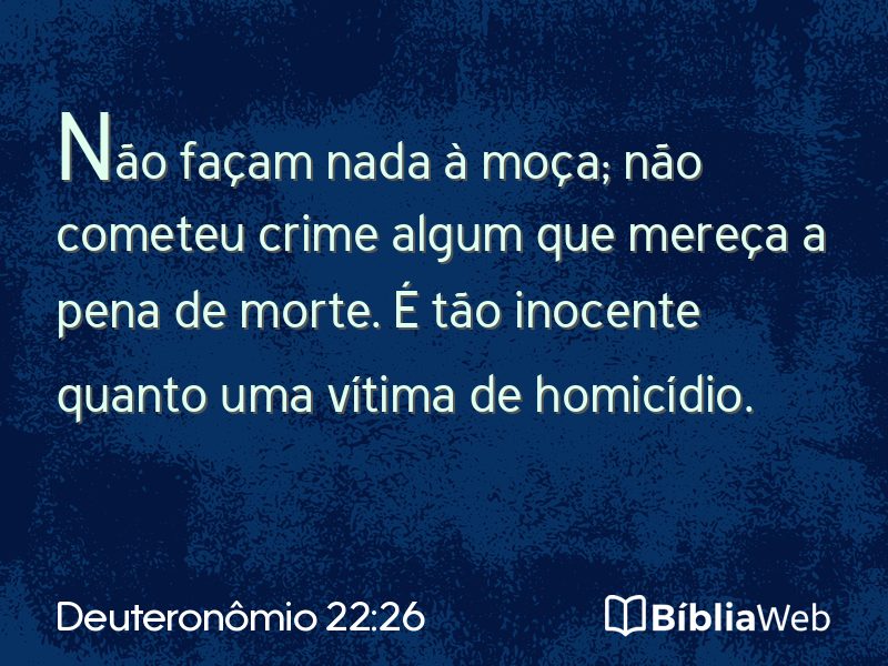 Deuteronômio 22:26 em imagem para compartilhar