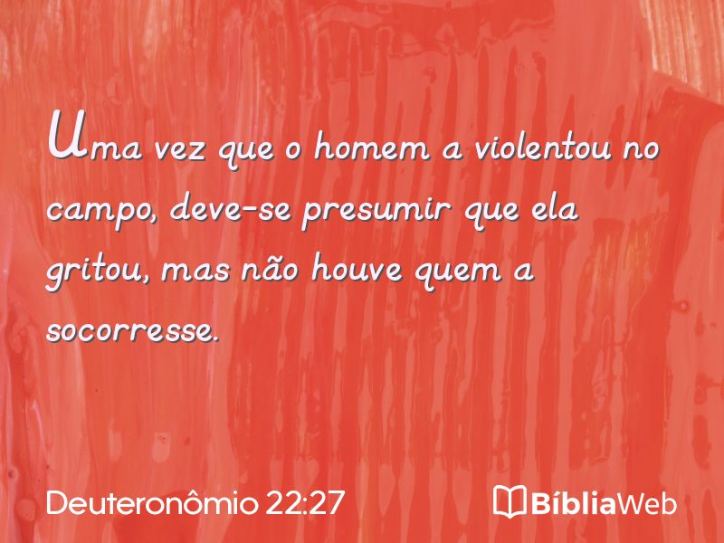 Deuteronômio 22:27 em imagem para compartilhar