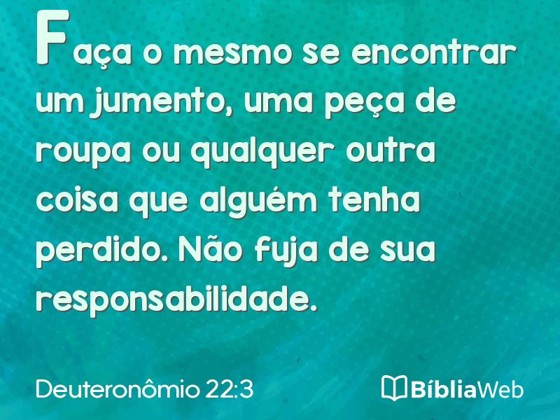 Deuteronômio 22:3 em imagem para compartilhar