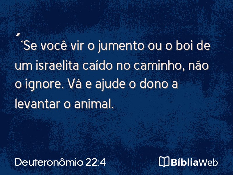 Deuteronômio 22:4 em imagem para compartilhar