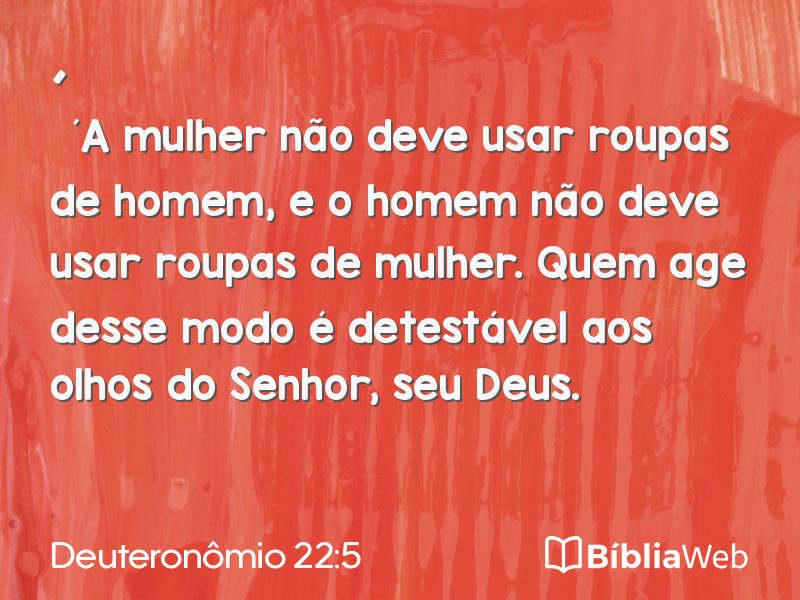 Deuteronômio 22:5 em imagem para compartilhar