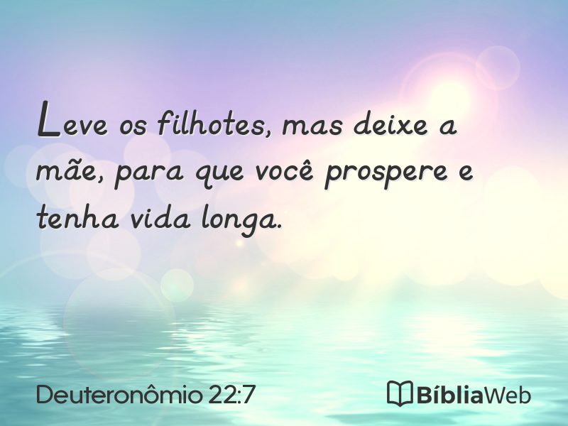 Deuteronômio 22:7 em imagem para compartilhar