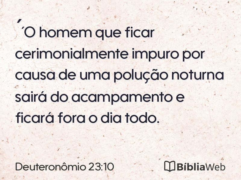 Deuteronômio 23:10 em imagem para compartilhar