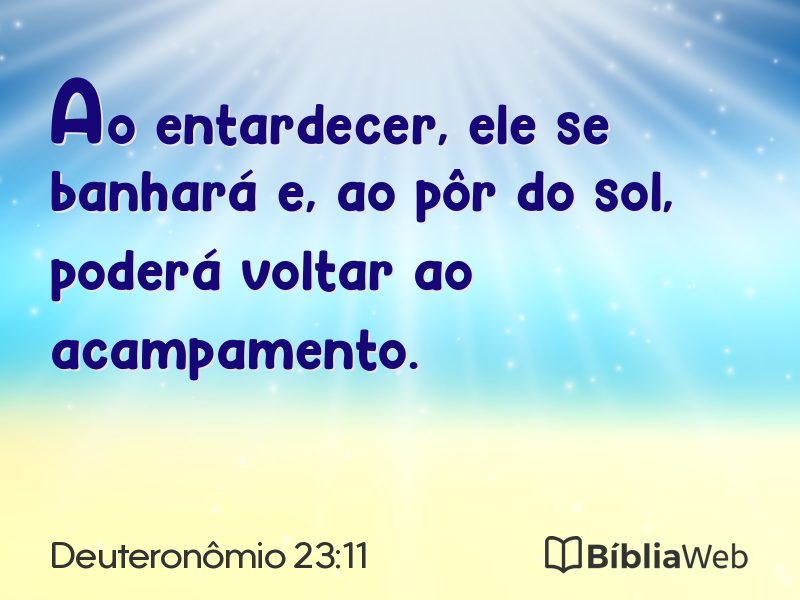 Deuteronômio 23:11 em imagem para compartilhar