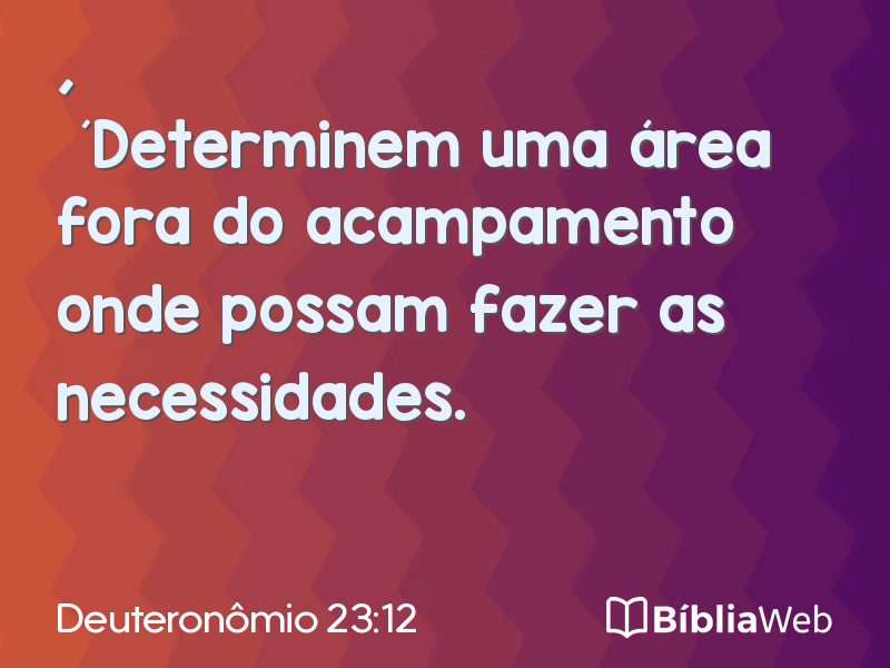 Deuteronômio 23:12 em imagem para compartilhar