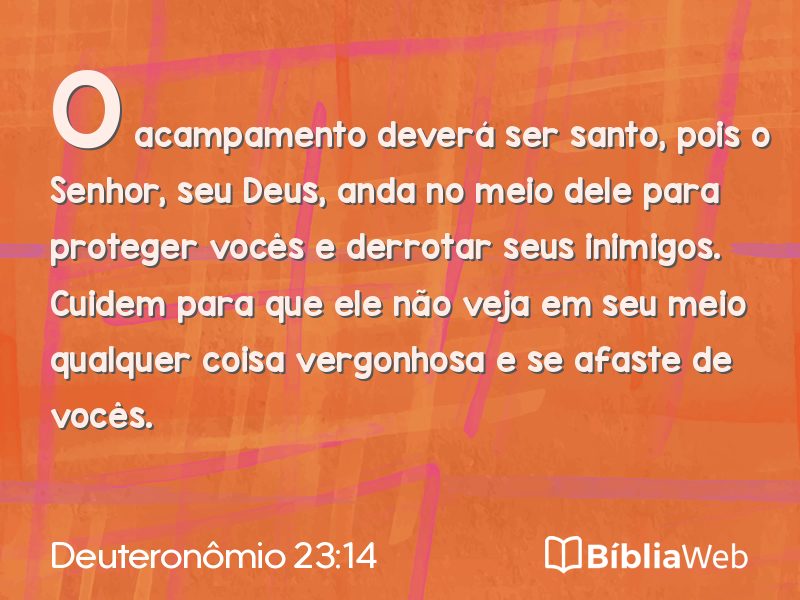 Deuteronômio 23:14 em imagem para compartilhar