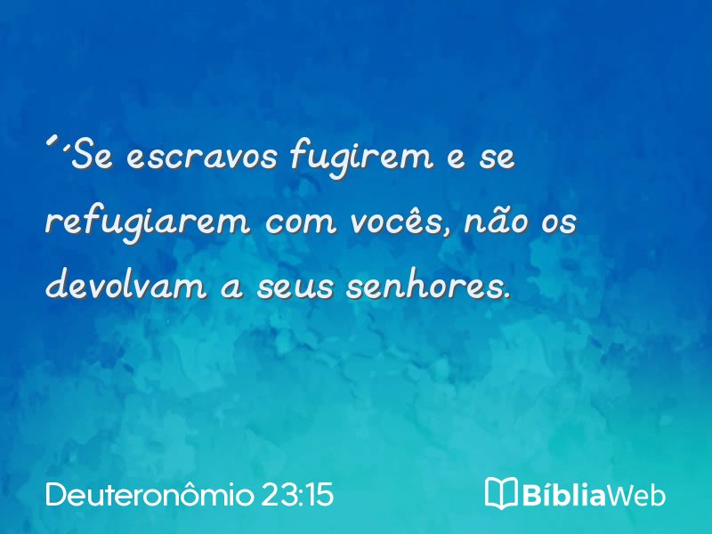 Deuteronômio 23:15 em imagem para compartilhar