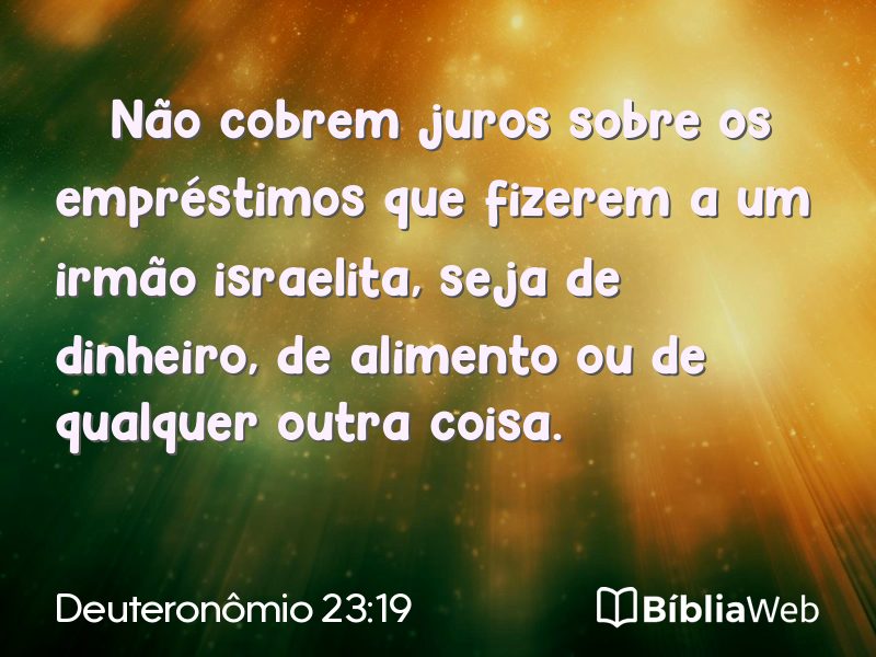 Deuteronômio 23:19 em imagem para compartilhar