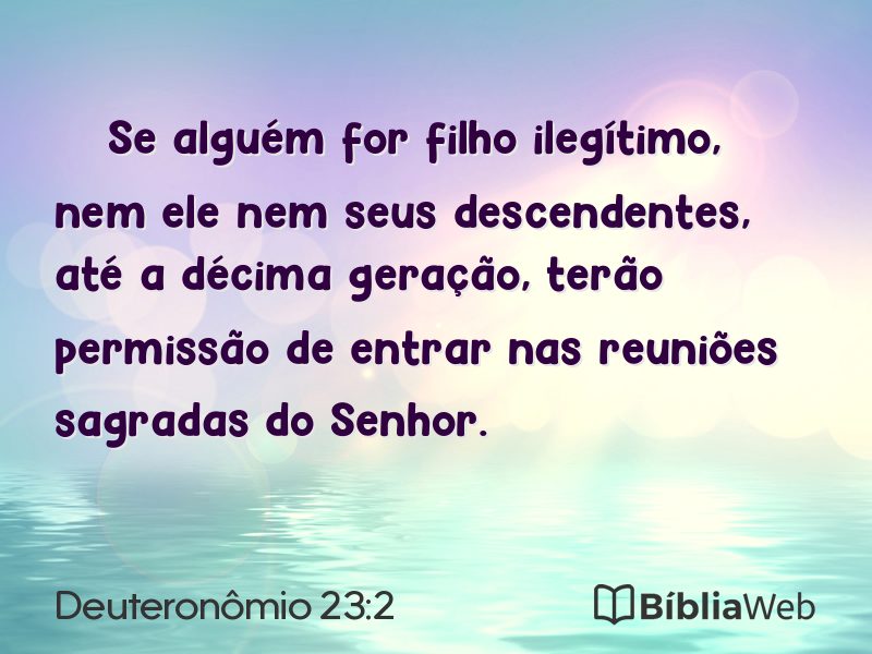 Deuteronômio 23:2 em imagem para compartilhar