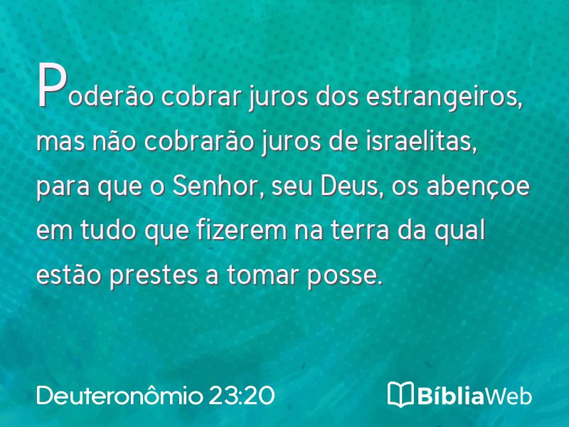 Deuteronômio 23:20 em imagem para compartilhar
