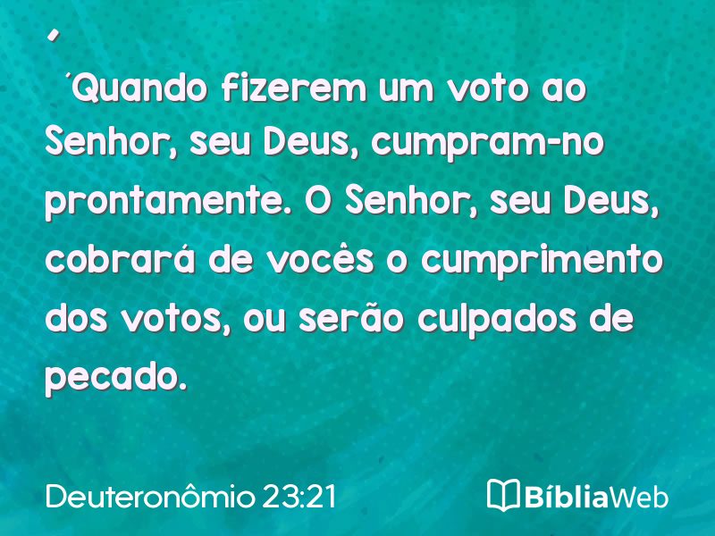 Deuteronômio 23:21 em imagem para compartilhar