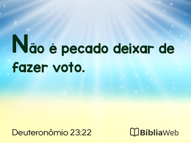 Deuteronômio 23:22 em imagem para compartilhar