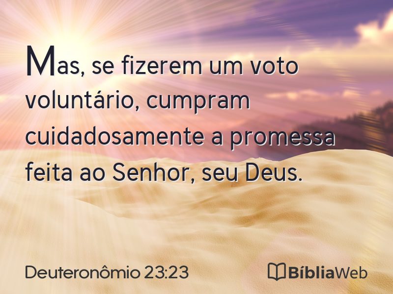 Deuteronômio 23:23 em imagem para compartilhar