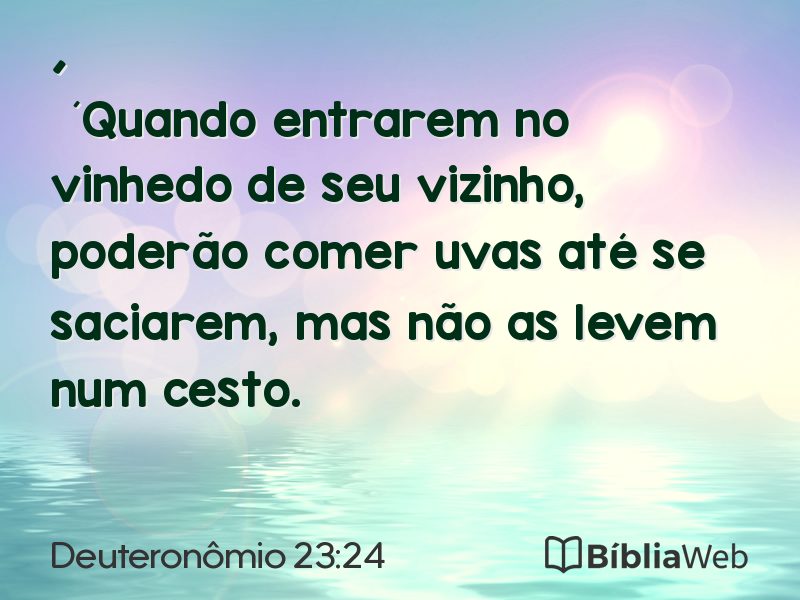 Deuteronômio 23:24 em imagem para compartilhar