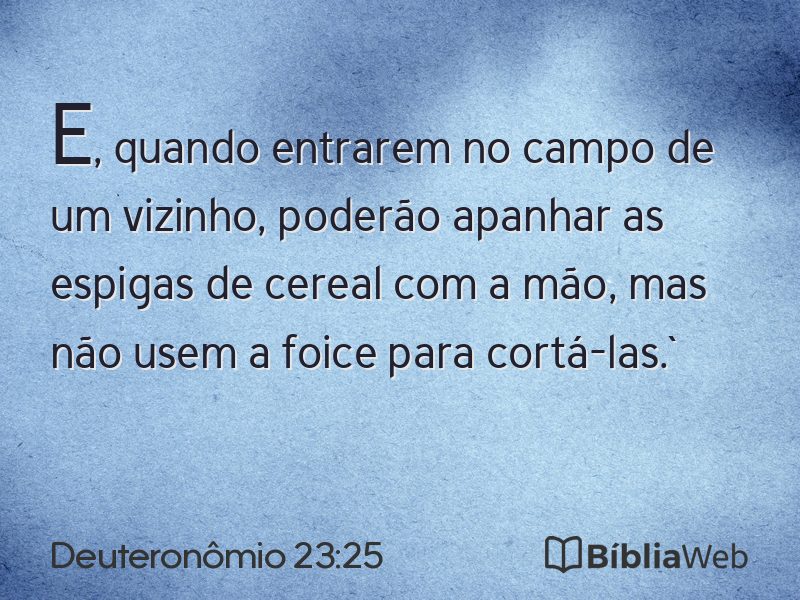 Deuteronômio 23:25 em imagem para compartilhar