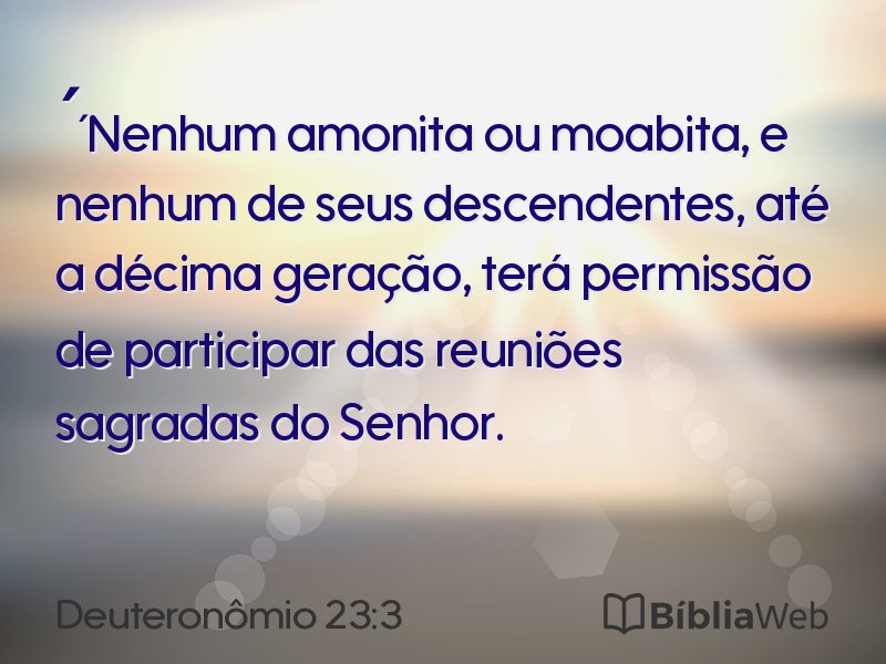 Deuteronômio 23:3 em imagem para compartilhar