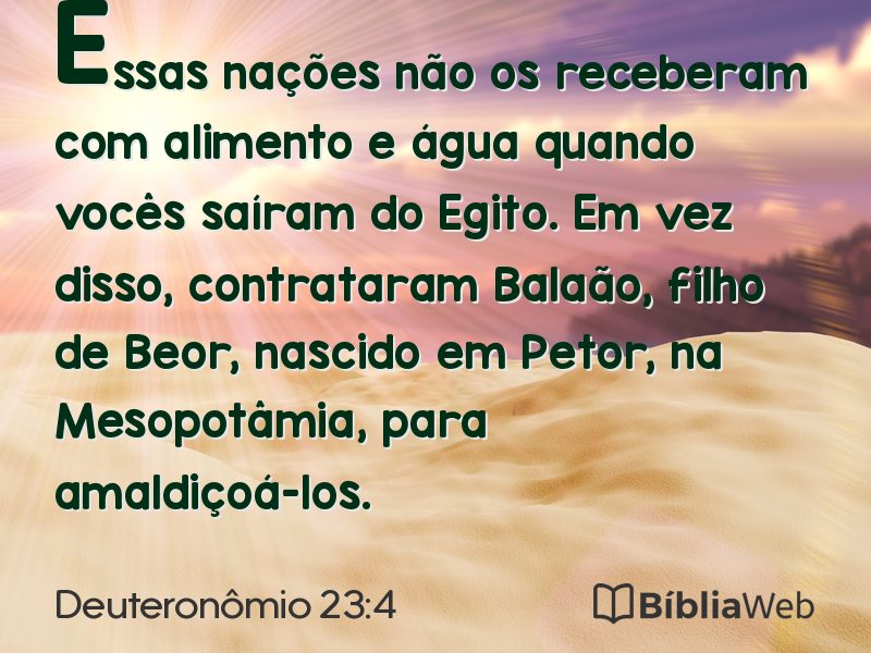 Deuteronômio 23:4 em imagem para compartilhar