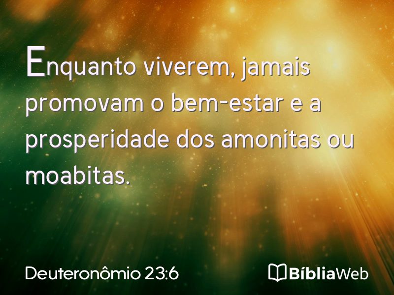 Deuteronômio 23:6 em imagem para compartilhar