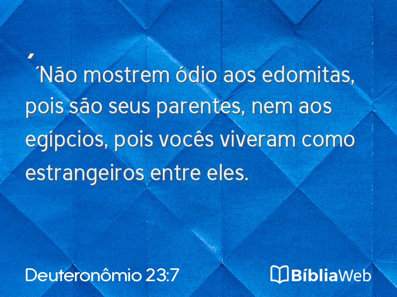 Deuteronômio 23:7 em imagem para compartilhar