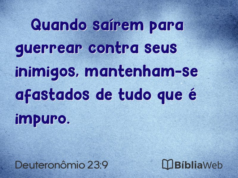 Deuteronômio 23:9 em imagem para compartilhar