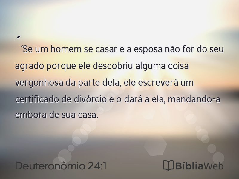 Deuteronômio 24:1 em imagem para compartilhar