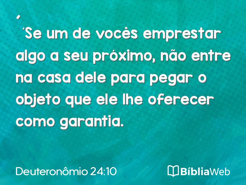 Deuteronômio 24:10 em imagem para compartilhar