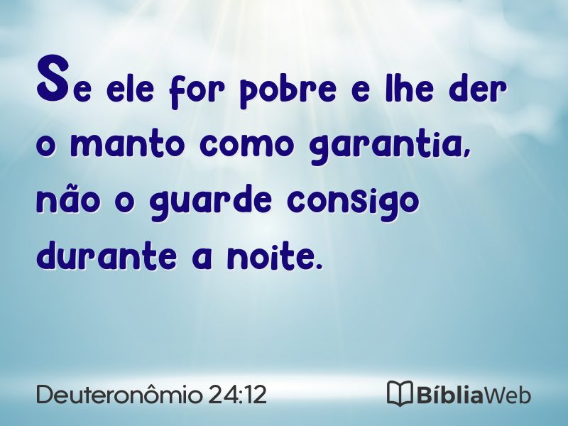 Deuteronômio 24:12 em imagem para compartilhar