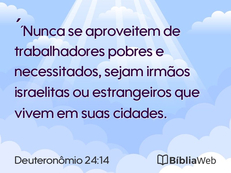 Deuteronômio 24:14 em imagem para compartilhar