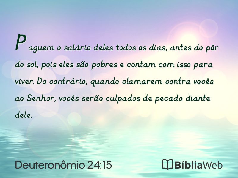 Deuteronômio 24:15 em imagem para compartilhar
