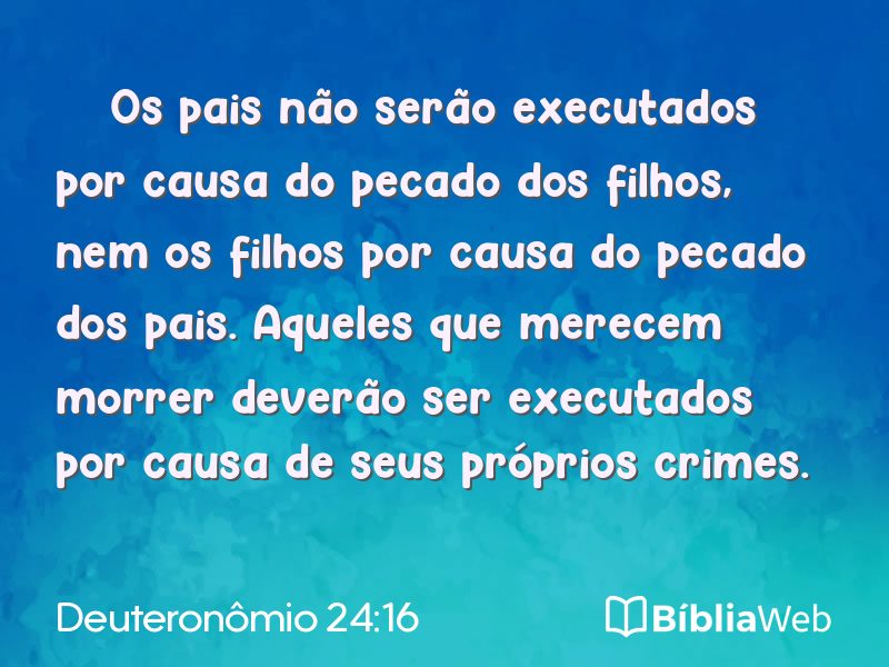 Deuteronômio 24:16 em imagem para compartilhar
