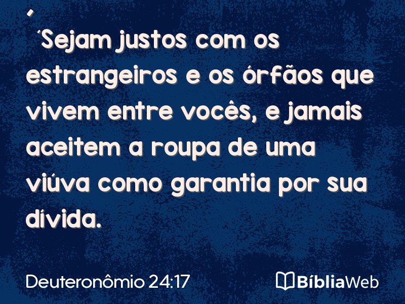 Deuteronômio 24:17 em imagem para compartilhar