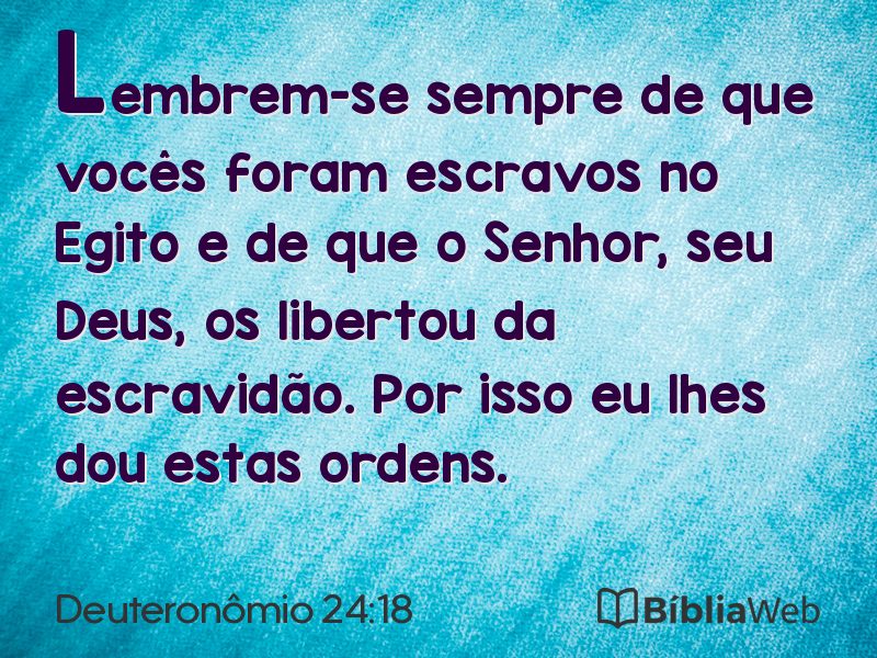 Deuteronômio 24:18 em imagem para compartilhar